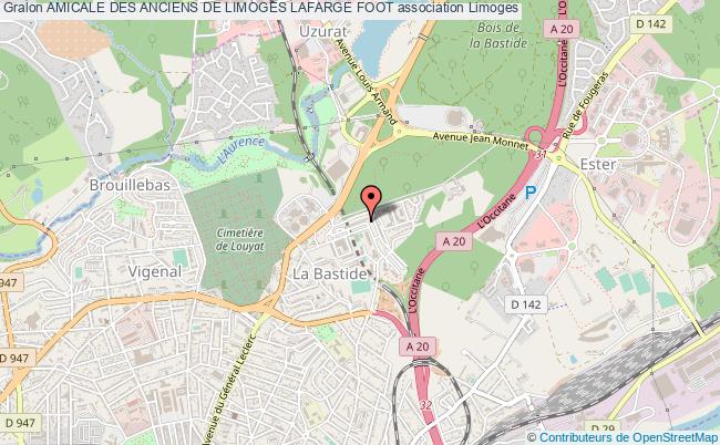 plan association Amicale Des Anciens De Limoges Lafarge Foot Limoges