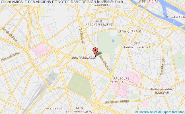 plan association Amicale Des Anciens De Notre Dame De Sion Paris