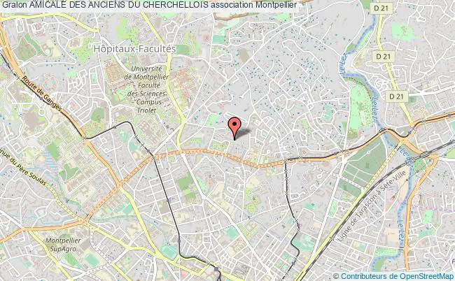 plan association Amicale Des Anciens Du Cherchellois Montpellier