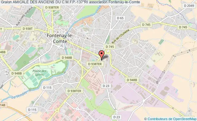 plan association Amicale Des Anciens Du C.m.f.p.-137°ri Fontenay-le-Comte