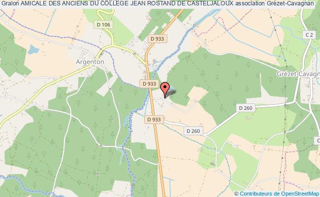 plan association Amicale Des Anciens Du College Jean Rostand De Casteljaloux Grézet-Cavagnan