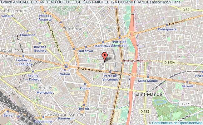plan association Amicale Des Anciens Du College Saint-michel  (2a Cosami France) PARIS