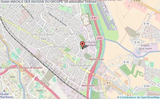plan association Amicale Des Anciens Du Groupe Ga Toulouse