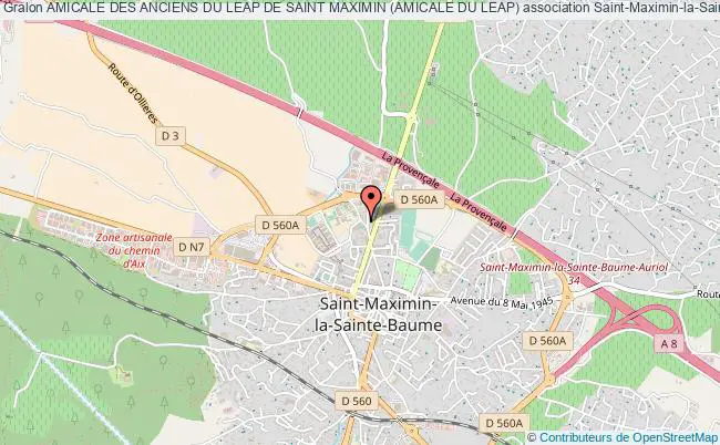plan association Amicale Des Anciens Du Leap De Saint Maximin (amicale Du Leap) Saint-Maximin-la-Sainte-Baume