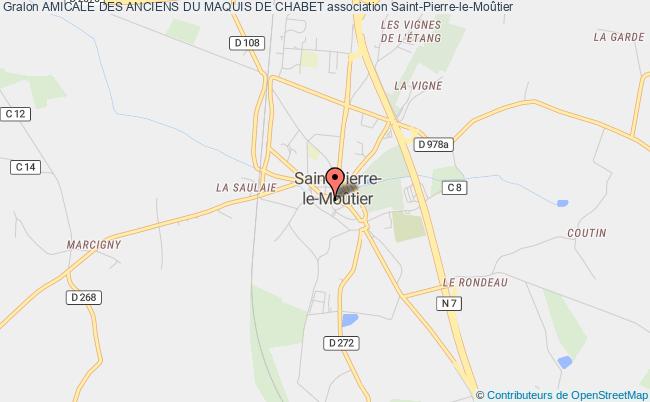 plan association Amicale Des Anciens Du Maquis De Chabet Saint-Pierre-le-Moûtier