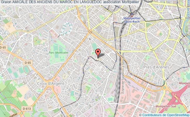 plan association Amicale Des Anciens Du Maroc En Languedoc Montpellier