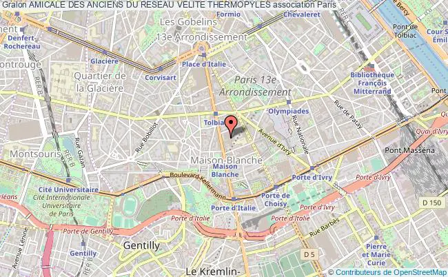 plan association Amicale Des Anciens Du Reseau Velite Thermopyles Paris