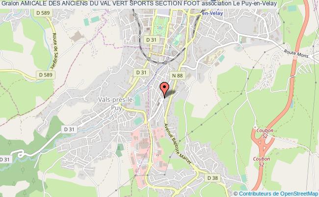 plan association Amicale Des Anciens Du Val Vert Sports Section Foot Le Puy-en-Velay