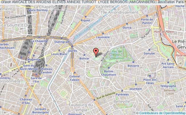 plan association Amicale Des Anciens Eleves Annexe Turgot  Lycee Bergson (amicannberg) Paris