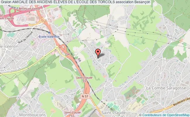 plan association Amicale Des Anciens ÉlÈves De L'École Des Torcols Besançon