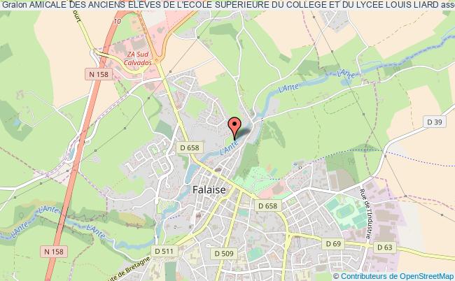 plan association Amicale Des Anciens Eleves De L'ecole Superieure Du College Et Du Lycee Louis Liard Falaise