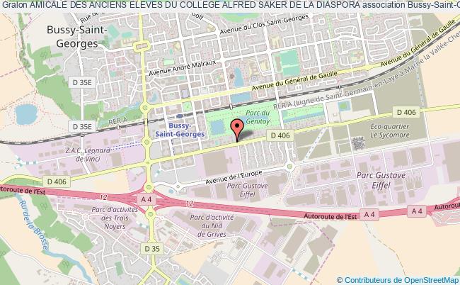 plan association Amicale Des Anciens Eleves Du College Alfred Saker De La Diaspora Bussy-Saint-Georges