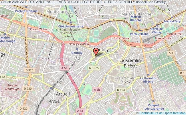plan association Amicale Des Anciens Eleves Du College Pierre Curie A Gentilly Gentilly