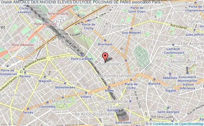 plan association Amicale Des Anciens Eleves Du Lycee Polonais De Paris Paris