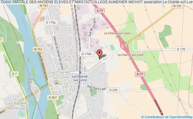 plan association Amicale Des Anciens Eleves Et Amis Du College Aumenier Michot La    Charité-sur-Loire