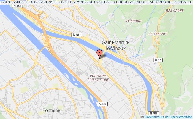 plan association Amicale Des Anciens Elus Et Salaries Retraites Du Credit Agricole Sud Rhone _alpes_echelon Isere Grenoble