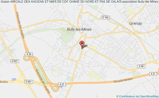 plan association Amicale Des Anciens Et Amis De Cdf Chimie Du Nord Et Pas De Calais Bully-les-Mines