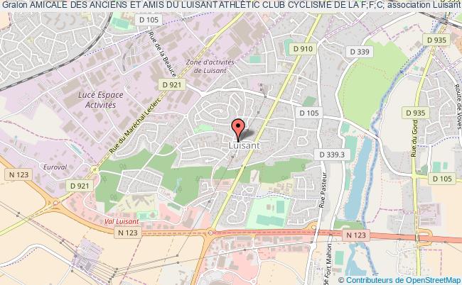 plan association Amicale Des Anciens Et Amis Du Luisant Athletic Club Cyclisme De La F;f;c; Luisant