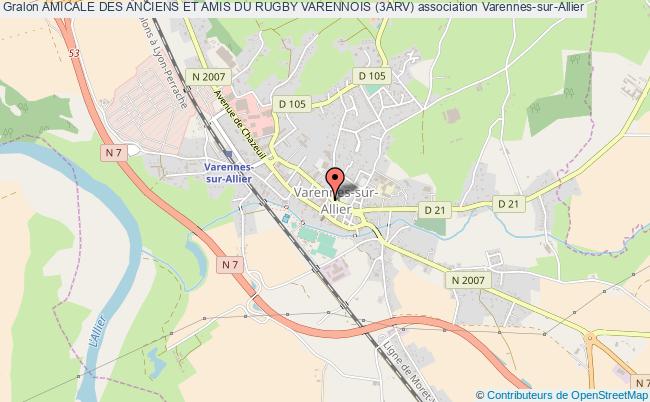 plan association Amicale Des Anciens Et Amis Du Rugby Varennois (3arv) Varennes-sur-Allier