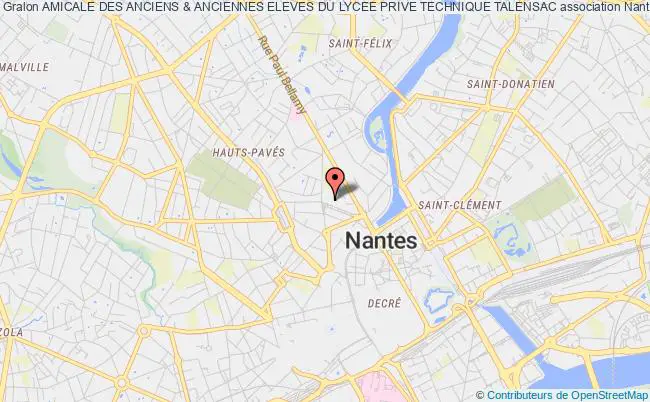 plan association Amicale Des Anciens & Anciennes Eleves Du Lycee Prive Technique Talensac Nantes