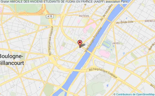 plan association Amicale Des Anciens Etudiants De Fudan En France (aaeff) Paris