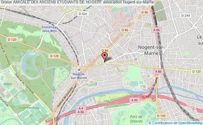 plan association Amicale Des Anciens Etudiants De Nogent Nogent-sur-Marne
