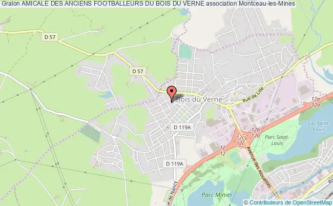 plan association Amicale Des Anciens Footballeurs Du Bois Du Verne Montceau-les-Mines