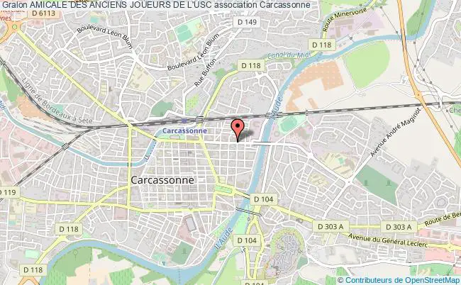 plan association Amicale Des Anciens Joueurs De L'usc Carcassonne