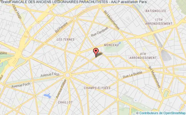 plan association Amicale Des Anciens Legionnaires Parachutistes - Aalp Paris