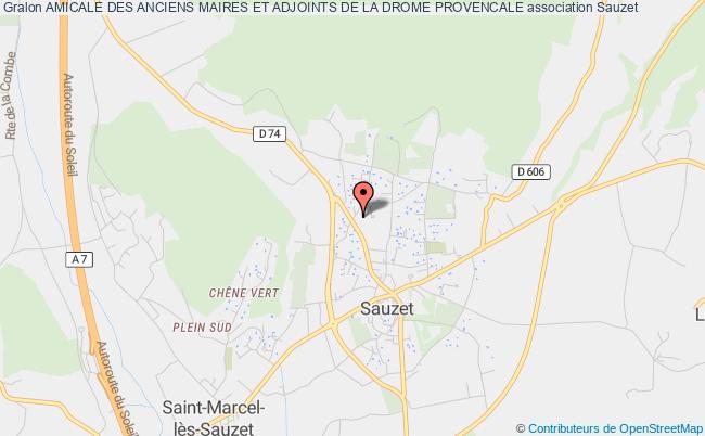 plan association Amicale Des Anciens Maires Et Adjoints De La Drome Provencale Sauzet