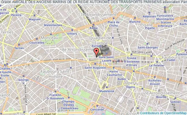 plan association Amicale Des Anciens Marins De La Regie Autonome Des Transports Parisiens Paris