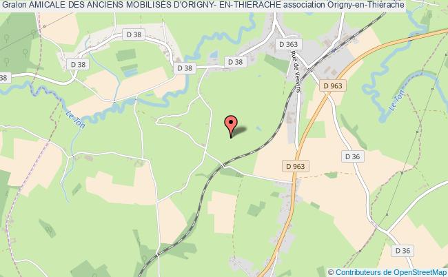plan association Amicale Des Anciens MobilisÉs D'origny- En-thierache Origny-en-Thiérache