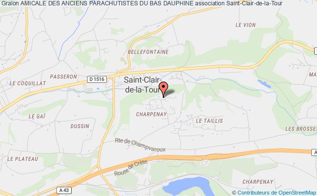 plan association Amicale Des Anciens Parachutistes Du Bas Dauphine Saint-Clair-de-la-Tour