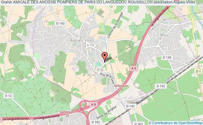 plan association Amicale Des Anciens Pompiers De Paris Du Languedoc Roussillon Aigues-Vives