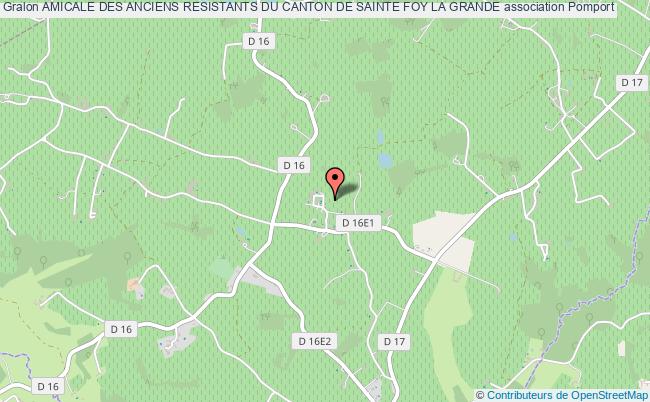 plan association Amicale Des Anciens Resistants Du Canton De Sainte Foy La Grande Pomport