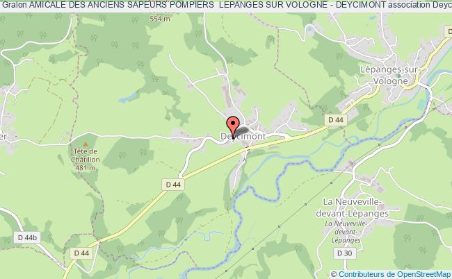 plan association Amicale Des Anciens Sapeurs Pompiers  Lepanges Sur Vologne - Deycimont Deycimont