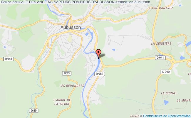 plan association Amicale Des Anciens Sapeurs Pompiers D'aubusson Aubusson