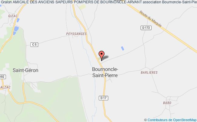 plan association Amicale Des Anciens Sapeurs Pompiers De Bournoncle-arvant Bournoncle-Saint-Pierre