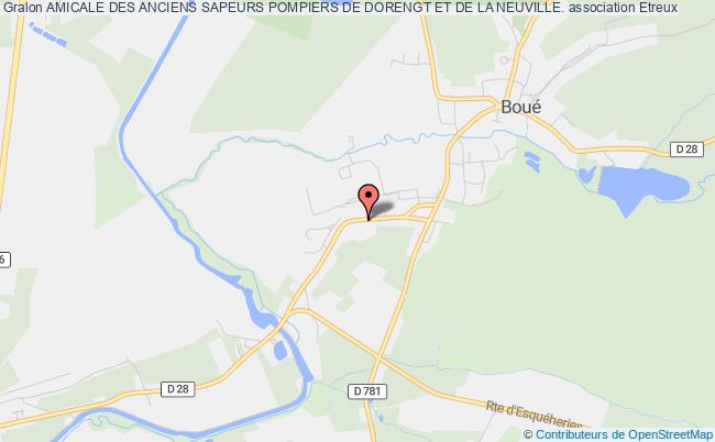 plan association Amicale Des Anciens Sapeurs Pompiers De Dorengt Et De La Neuville. Étreux
