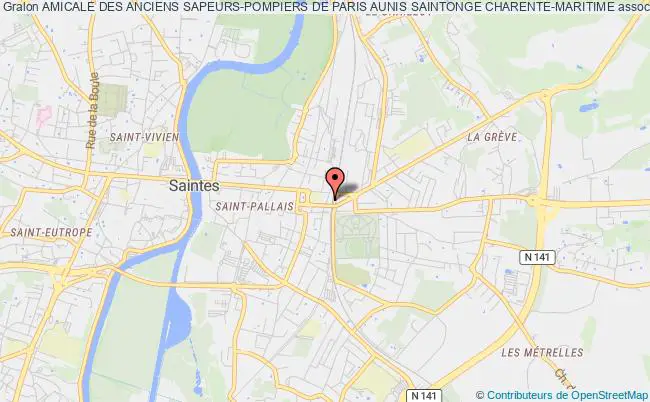 plan association Amicale Des Anciens Sapeurs-pompiers De Paris Aunis Saintonge Charente-maritime Saintes