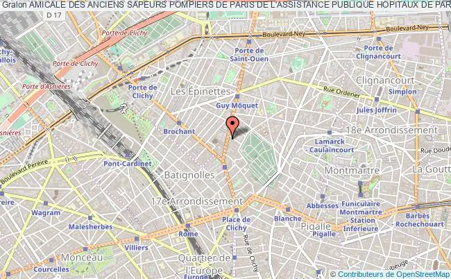 plan association Amicale Des Anciens Sapeurs Pompiers De Paris De L'assistance Publique Hopitaux De Paris Paris