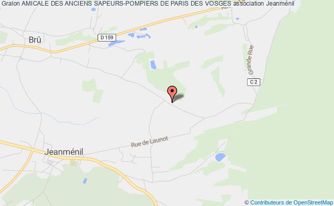 plan association Amicale Des Anciens Sapeurs-pompiers De Paris Des Vosges Jeanménil