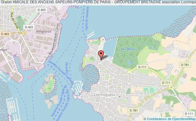 plan association Amicale Des Anciens Sapeurs-pompiers De Paris - Groupement Bretagne Locmiquélic
