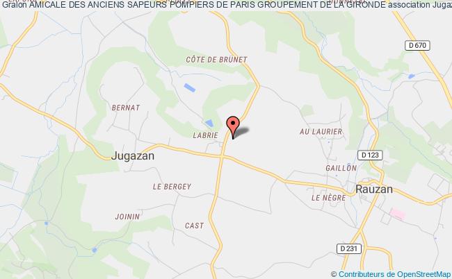 plan association Amicale Des Anciens Sapeurs Pompiers De Paris Groupement De La Gironde Jugazan