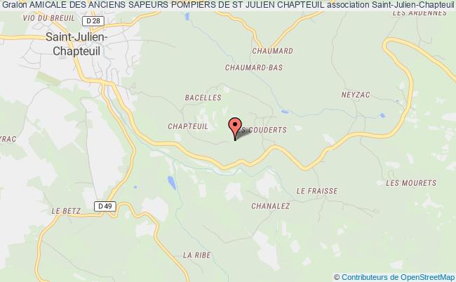 plan association Amicale Des Anciens Sapeurs Pompiers De St Julien Chapteuil Saint-Julien-Chapteuil