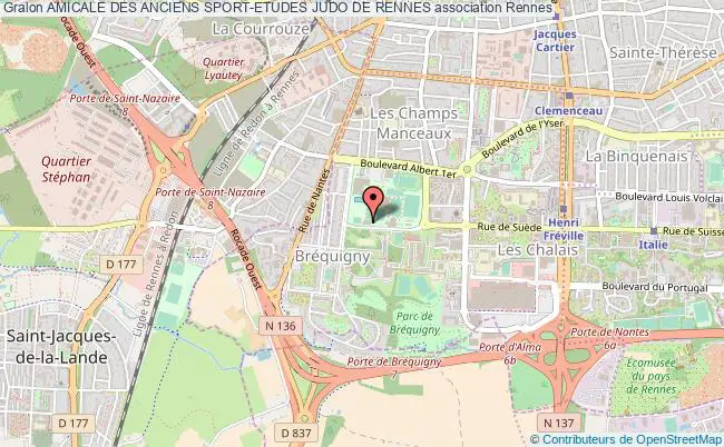 plan association Amicale Des Anciens Sport-etudes Judo De Rennes Rennes