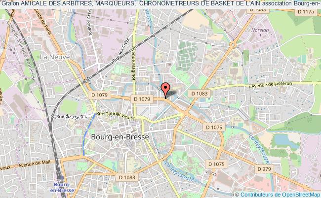plan association Amicale Des Arbitres, Marqueurs,  Chronometreurs De Basket De L'ain Bourg-en-Bresse