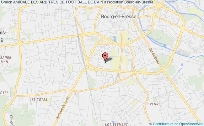 plan association Amicale Des Arbitres De Foot Ball De L'ain Bourg-en-Bresse