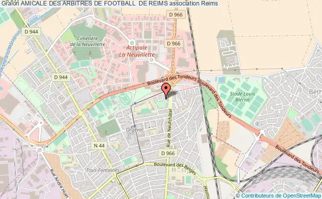 plan association Amicale Des Arbitres De Football  De Reims Reims