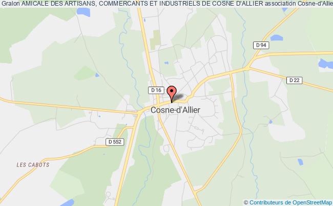 plan association Amicale Des Artisans, Commercants Et Industriels De Cosne D'allier Cosne-d'Allier
